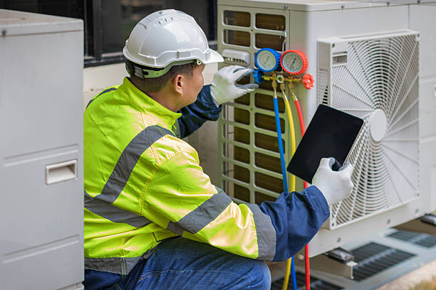 Professional Hvac technician working in Westborough, MA